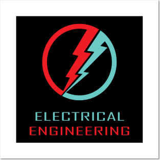 electrical engineering, lightning logo, electrician Posters and Art